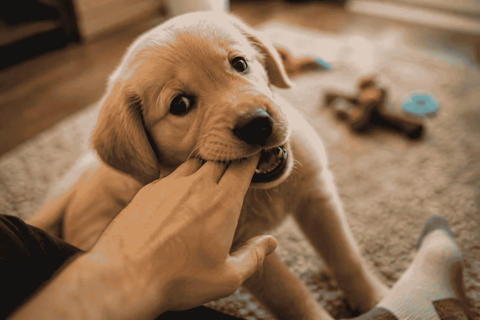 Puppy Teeth Hurt! How to Train Your Golden Retriever to Stop Biting Your Hands